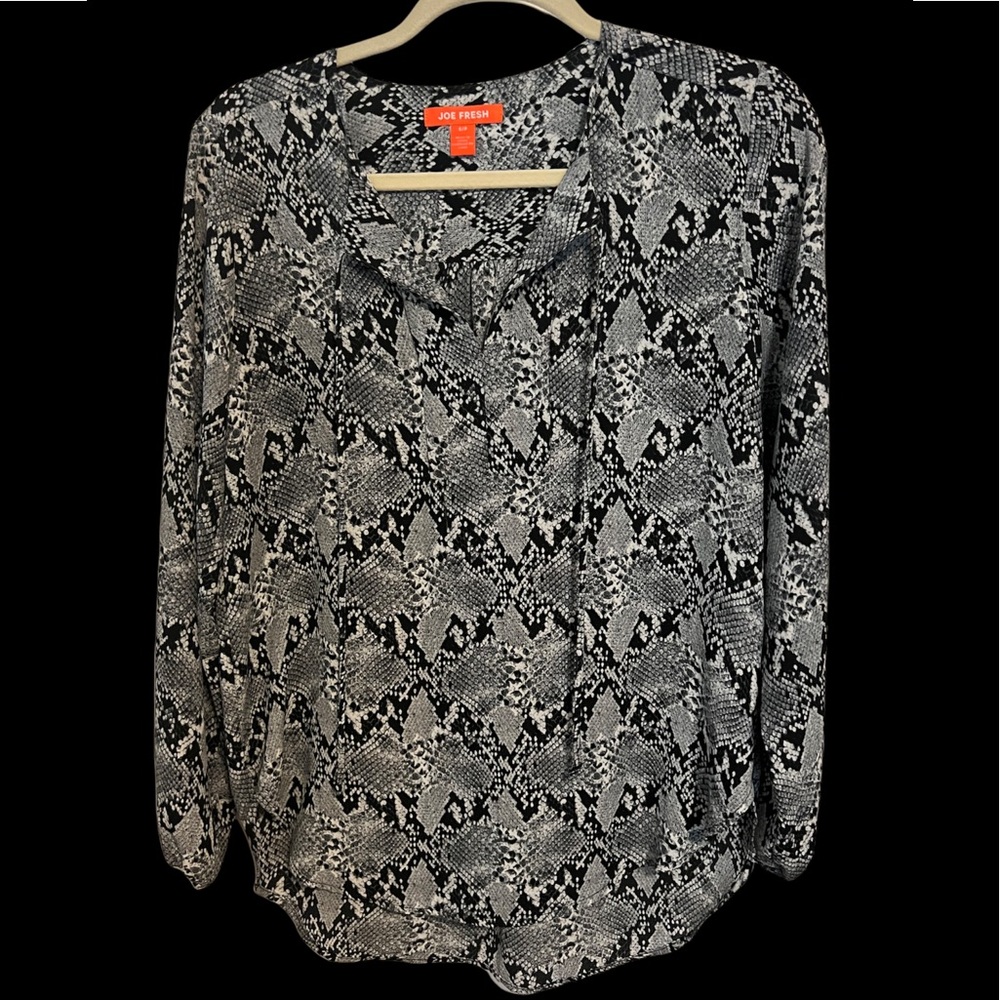 Snakeskin print tunic top